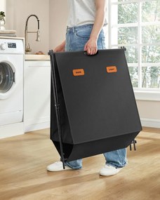 Koš na prádlo Ribbed 115 L černý