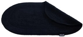 Kúpeľňový koberček Javo Cotton čierny ovál
