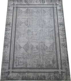Koberec Allianz 6303 GREY – sivý obdĺžnikový koberec so vzorom Rozmer: 80x150 cm