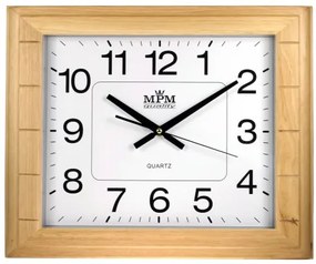 Nástenné hodiny MPM, 2496.53 - svetlé drevo, 45cm