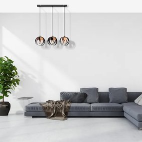 Luster na lanku MOONLIGHT 3xE27/15W/230V čierna/medená