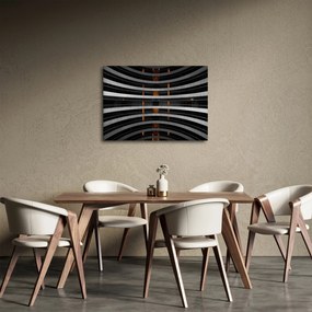 Abstraktný obraz - budova (70x50 cm)