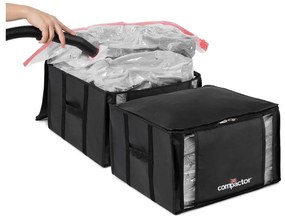 Vákuové/vystužené látkové úložné boxy na oblečenie v súprave 2 ks 42x25x25 cm Black Edition – Compactor