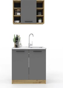 Malá kuchyňa artisan/ antracit SMILE 80