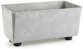 PLASTOVÝ KVETINÁČ SALVIA 28,5X17 CM IMITÁCIA BETÓNU SIVÁ