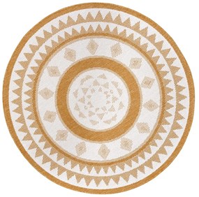 NORTHRUGS - Hanse Home koberce Kusový koberec Twin Supreme 105790 Jamaica Ochre kruh – na von aj na doma - 200x200 (priemer) kruh cm