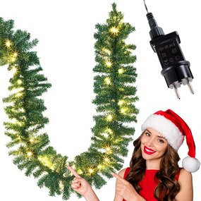 Světelný vánoční LED řetez Merry Christmas 5 m zelený