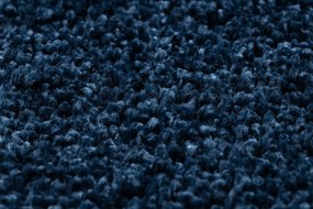 Okrúhly koberec BERBER 9000, tmavo-modrá - strapce,  Maroko, Shaggy