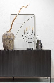 Woood Gravure dizajnová komoda - Čierna
