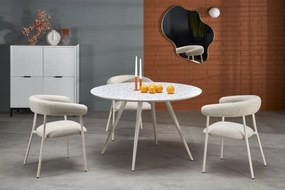 Jedálenský stôl Aramis 120 cm terrazzo biely