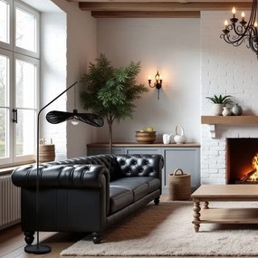 Toolight Toolight, podlahová lampa 1xE27, APP1834-1F, čierna matná, OSW-00637