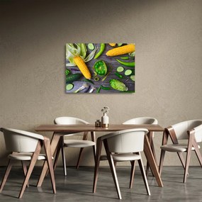 Sklenený obraz so zeleninou (70x50 cm)