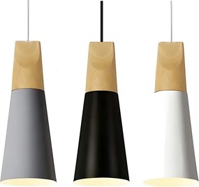 Toolight Toolight, stropné svietidlo SCANDI B APP058-1CP, biela-hnedá, OSW-00151