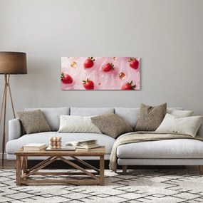 Obraz - Jahody v bublinách (120x50 cm)