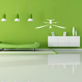 Sablio Samolepka na stenu: Přistání letadla - 180x50 cm