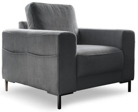 Tmavosivé menčestrové kreslo Lofty Lilly – Miuform
