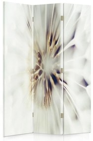Ozdobný paraván, Srdce bílého květu - 110x170 cm, trojdielny, obojstranný paraván 360°