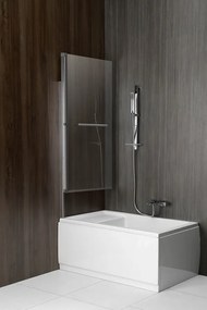 Polysan Polysan, RIONI pneumatická vaňová zástena 710 mm, strieborny rám, číre sklo, 72915
