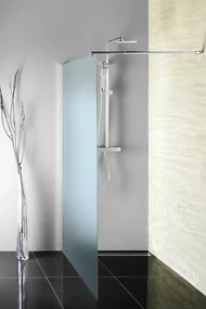 Aqualine Sapho, WALK-IN stena na inštaláciu na múr so vzperou, jednodielna, 800 mm, matné sklo