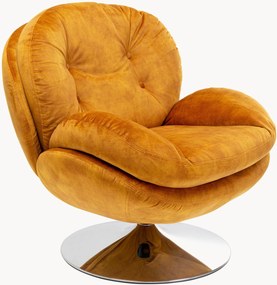 Otočné zamatové kreslo Cosy