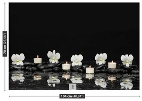 Fototapeta Vliesová Orchidea sviečky 416x254 cm