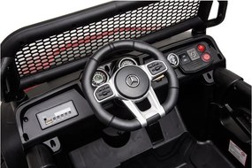 LEAN CARS Akumulátorové vozidlo Mercedes Unimog S, červené