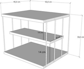 Odkladací stolík Lifon Anthracite and Black