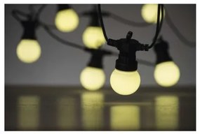 EMOS LED svetelná vonkajšia reťaz, 10x párty žiarovky, mliečne, 5m, teplá biela