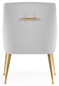 JEDÁLENSKÁ STOLIČKA KRESLO GRATIA SIVÁ ZLATÉ NOHY