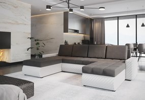 Rozkladacia sedacia súprava do U AMPER BIS, 329x85x148, mikrofáze 22/dolaro 8