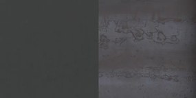 Šatníková skriňa so zrkadlom Herne, grafit / šedá oceľ