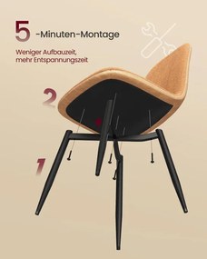 Set štyroch jedálenských stoličiek karamelový (4 ks)