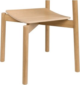 Stohovateľná jedálenská stolička v dekore duba v prírodnej farbe Wem – noo.ma