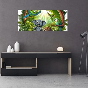 Obraz - Veselé zvieratká (120x50 cm)