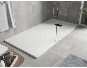 Mexen Hugo, obdĺžniková sprchová vanička SMC 180 x 80 cm, biela, čierna krytka, 42108018-B