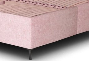 Posteľ s úložným priestorom Dora 180x200 cm, ružová látka