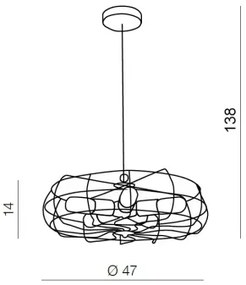 Industriálny luster Fan