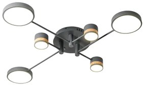 Toolight - LED stropná lampa 6-bodová APP210-3CPR, šedá-hnedá, OSW-08471
