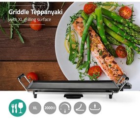 Nedis FCTE110EBK50 - Stolný gril Teppanyaki 2000W/230V