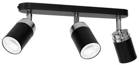 Luminex Bodové svietidlo RENO 3xGU10/8W/230V čierna/chróm 5147