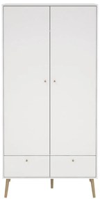 Biela šatníková skriňa 99x200 cm Bodo – Tvilum