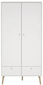 Biela šatníková skriňa 99x200 cm Bodo – Tvilum