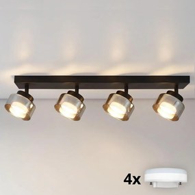 Brilagi - LED Bodové svietidlo AURA LUX 4xGX53/30W/230V čierna/dymová