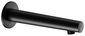 KEUCO IXMO elektronická umývadlová batéria pod omietku, pre nástennú montáž, sieťová prevádzka, okrúhla rozeta, výtok 225 mm, čierna matná, 59517371101