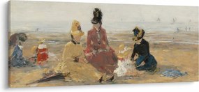 Obraz - Eugène Boudin, On the Beach, Trouville, reprodukcia (120x50 cm)