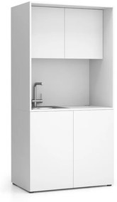 PLAN Kuchynka NIKA s drezom a batériou 1000 x 600 x 2000 mm, biela, ľavá