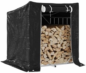 Regál na krbové drevo s pláštenkou 100,5x100,5x110,5 cm 4104939