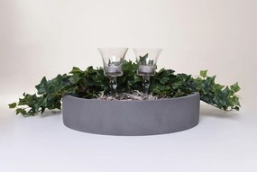 Miska na dekorácie CIRCULO, sklolaminát, Ø 50 cm, sivá