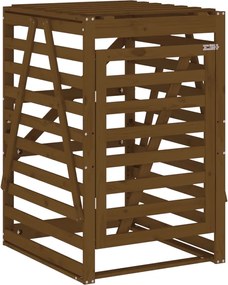 vidaXL Úložný box pre odpadkový kôš medovohnedý 84x90x128,5cm borovica