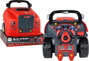 LEAN Toys Súprava na odpojenie motora nákladného vozidla pre domácich majstrov Červená dielňa